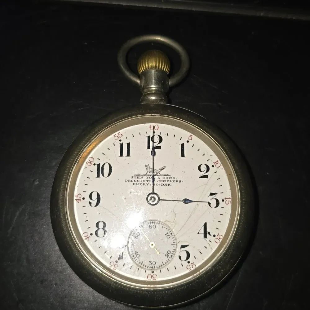 Emery So. Dak Vintage Men'sPocket Watch! 1920' or 30's